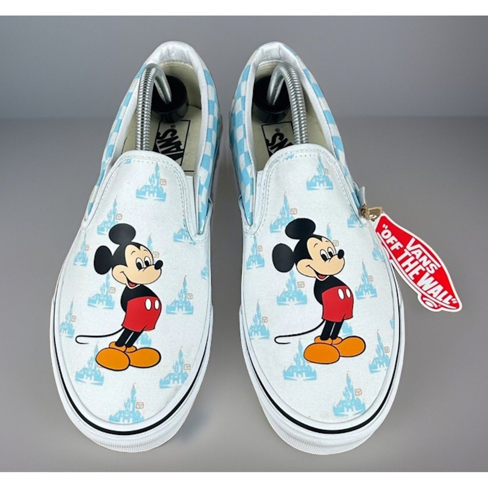 New Disney World X Vans 50th Anniversary Classic Slip On Mickey Mouse 6.5 W 5 M